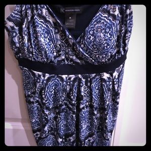Women’s INC Blue/White Print Top - Size Med